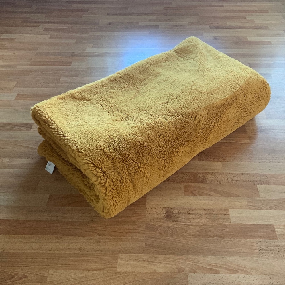 Anthropologie Sophie Faux Fur Throw Blanket